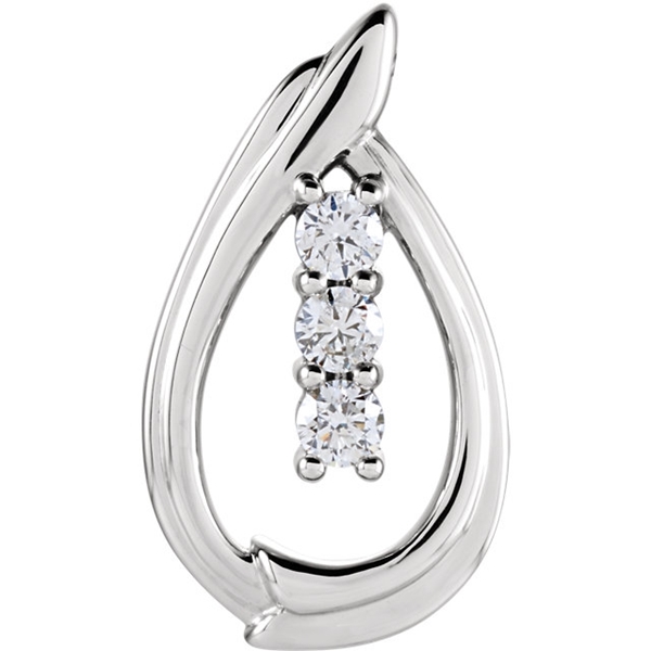 Picture of 0.50 Total Carat Three Stone Round Diamond Pendant