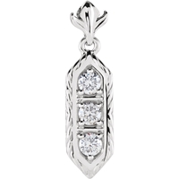 Picture of 0.50 Total Carat Three Stone Round Diamond Pendant