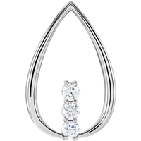 Picture of 0.50 Total Carat Three Stone Round Diamond Pendant