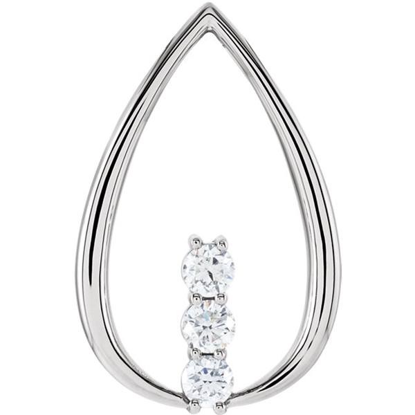 Picture of 0.50 Total Carat Three Stone Round Diamond Pendant