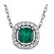 Picture of 0.04 Total Carat Halo Round Diamond Necklace