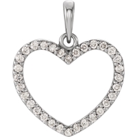 Picture of 0.25 Total Carat Heart Round Diamond Pendant