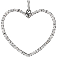 Picture of 0.50 Total Carat Heart Round Diamond Pendant