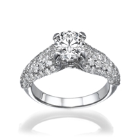 Picture of 2.19 Total Carat Designer Engagement Round Diamond Ring