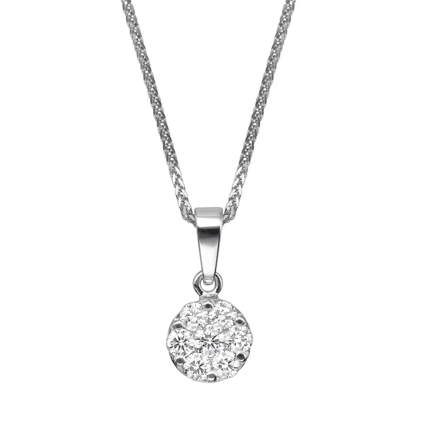 Picture of 0.39 Total Carat Designer Round Diamond Pendant