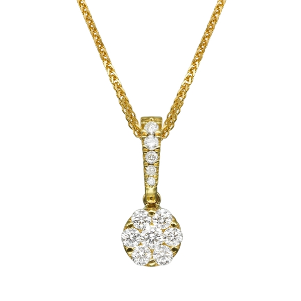 Picture of 0.45 Total Carat Designer Round Diamond Pendant