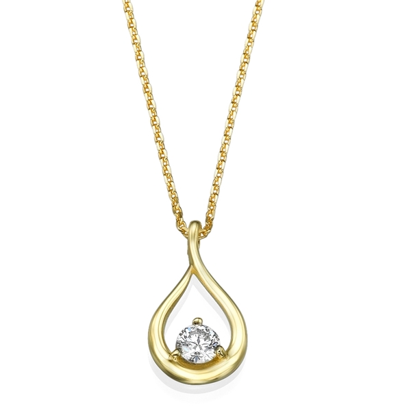 Picture of 0.20 Total Carat Drop Round Diamond Pendant