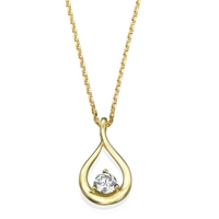 Picture of 0.23 Total Carat Drop Round Diamond Pendant