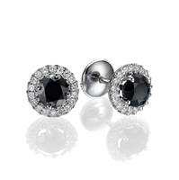Picture of 0.65 Total Carat Stud Round Diamond Earrings