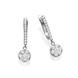 Picture of 0.93 Total Carat Drop Round Diamond Earrings