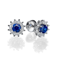Picture of 1.80 Total Carat Stud Round Diamond Earrings
