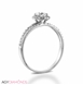 Picture of 1.18 Total Carat Halo Engagement Round Diamond Ring