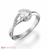 Picture of 0.56 Total Carat Designer Engagement Round Diamond Ring