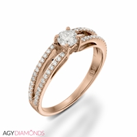Picture of 0.76 Total Carat Designer Engagement Round Diamond Ring