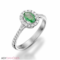 Picture of 0.70 Total Carat Halo Engagement Round Diamond Ring