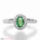 Picture of 0.70 Total Carat Halo Engagement Round Diamond Ring