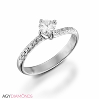 Picture of 0.37 Total Carat Classic Engagement Round Diamond Ring