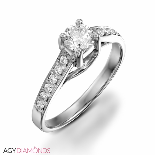 Picture of 0.32 Total Carat Classic Engagement Round Diamond Ring