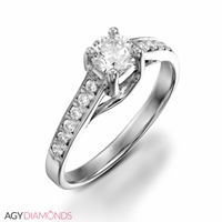 Picture of 0.52 Total Carat Classic Engagement Round Diamond Ring