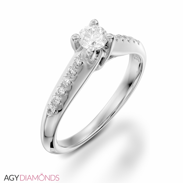 Picture of 0.37 Total Carat Classic Engagement Round Diamond Ring