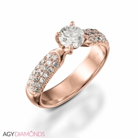 Picture of 0.78 Total Carat Classic Engagement Round Diamond Ring