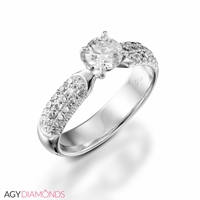 Picture of 0.88 Total Carat Classic Engagement Round Diamond Ring