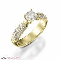 Picture of 1.08 Total Carat Classic Engagement Round Diamond Ring