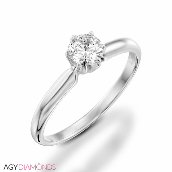 Picture of 0.50 Total Carat Solitaire Engagement Round Diamond Ring