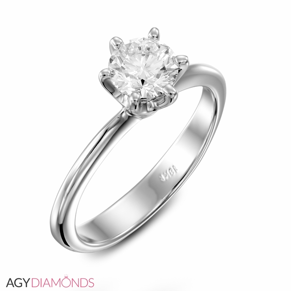 Picture of 0.50 Total Carat Solitaire Engagement Round Diamond Ring