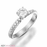 Picture of 0.50 Total Carat Classic Engagement Round Diamond Ring
