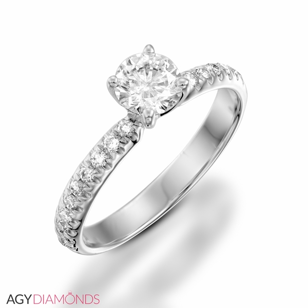 Picture of 0.50 Total Carat Classic Engagement Round Diamond Ring