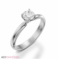 Picture of 0.30 Total Carat Solitaire Engagement Round Diamond Ring