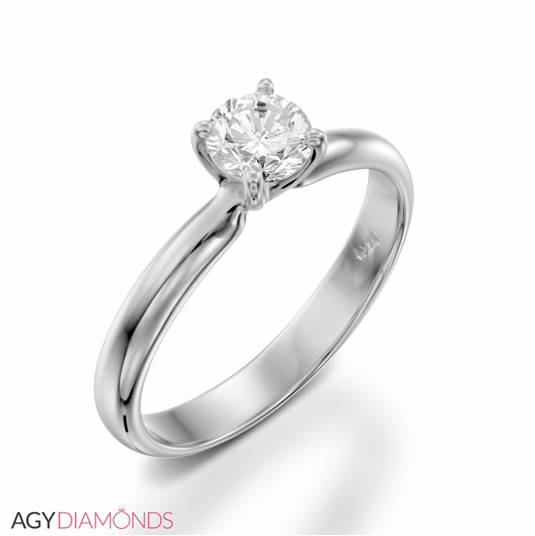 Picture of 0.40 Total Carat Solitaire Engagement Round Diamond Ring