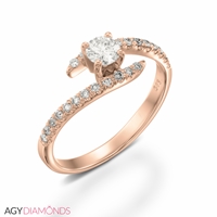 Picture of 1.24 Total Carat Designer Engagement Round Diamond Ring