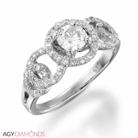 Picture of 0.69 Total Carat Masterworks Engagement Round Diamond Ring