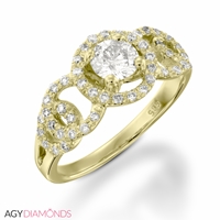 Picture of 0.99 Total Carat Masterworks Engagement Round Diamond Ring