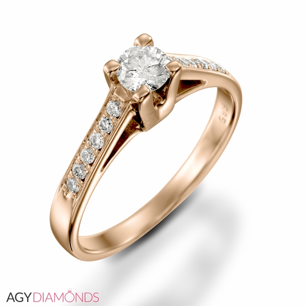 Picture of 0.42 Total Carat Classic Engagement Round Diamond Ring