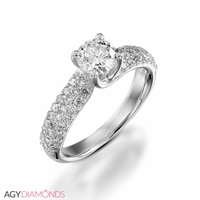 Picture of 0.95 Total Carat Classic Engagement Round Diamond Ring