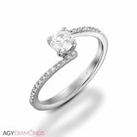 Picture of 1.02 Total Carat Designer Engagement Round Diamond Ring