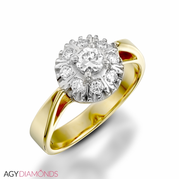 Picture of 0.49 Total Carat Designer Engagement Round Diamond Ring
