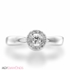 Picture of 0.17 Total Carat Halo Engagement Round Diamond Ring