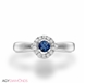 Picture of 0.20 Total Carat Halo Engagement Round Diamond Ring