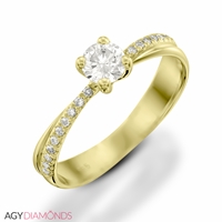Picture of 1.10 Total Carat Classic Engagement Round Diamond Ring