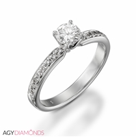 Picture of 1.06 Total Carat Classic Engagement Round Diamond Ring