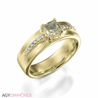 Picture of 1.02 Total Carat Designer Engagement Princess Diamond Ring