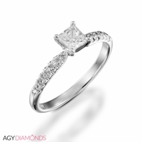 Picture of 0.42 Total Carat Classic Engagement Princess Diamond Ring