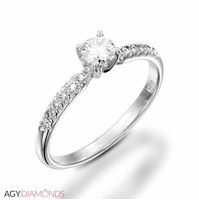 Picture of 0.42 Total Carat Classic Engagement Round Diamond Ring