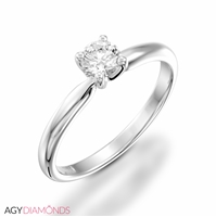 Picture of 0.23 Total Carat Solitaire Engagement Round Diamond Ring