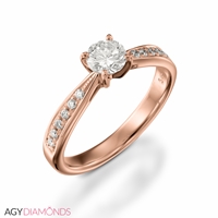 Picture of 1.02 Total Carat Classic Engagement Round Diamond Ring