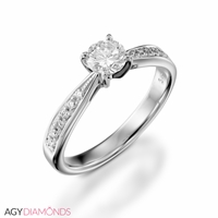 Picture of 1.02 Total Carat Classic Engagement Round Diamond Ring